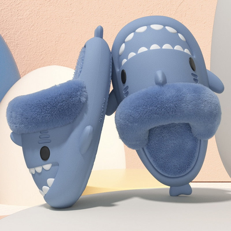 Fluffy Shark Slippers